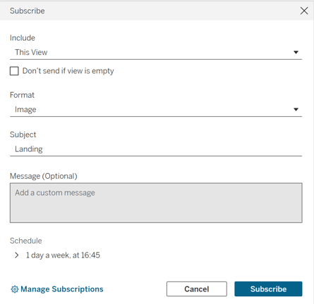 Email subscription in OI